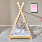 Cama Montessoriana Madeira Cabana Com Estrado Elin - Natural