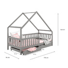 Cama Montessoriana Madeira Maciça Casa Com Estrado Alva - Cin