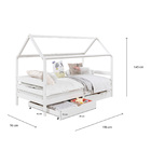 Cama Montessoriana Madeira Maciça Casa Com Estrado Clia Branco