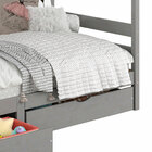 Cama Montessoriana Madeira Maciça Casa Com Estrado Clia Cinza