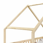 Cama Montessoriana Madeira Maciça Casa Com Estrado Cora - Nat