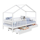 Cama Montessoriana Madeira Maciça Casa Com Estrado Elea - Bra