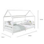 Cama Montessoriana Madeira Maciça Casa Com Estrado Fina - Bra