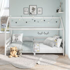 Cama Montessoriana Madeira Maciça Casa Com Estrado Fina - Bra