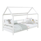 Cama Montessoriana Madeira Maciça Casa Com Estrado Fina - Bra