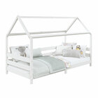 Cama Montessoriana Madeira Maciça Casa Com Estrado Fina - Bra