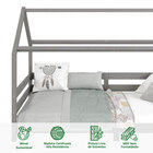 Cama Montessoriana Madeira Maciça Casa Com Estrado Fina - Cin