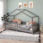 Cama Montessoriana Madeira Maciça Casa Com Estrado Lisan - Ci