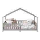 Cama Montessoriana Madeira Maciça Casa Com Estrado Lisan - Ci