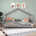 Cama Montessoriana Madeira Maciça Casa Com Estrado Lisan - Ci