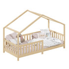 Cama Montessoriana Madeira Maciça Casa Com Estrado Lisan - Na