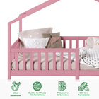 Cama Montessoriana Madeira Maciça Casa Com Estrado Lisan - Ro
