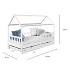 Cama Montessoriana Madeira Maciça Casa Com Estrado Nuna - Bra