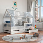 Cama Montessoriana Madeira Maciça Casa Com Estrado Nuna - Bra