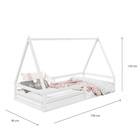 Cama Montessoriana Madeira Maciça Casa Estrado Sila - Branco