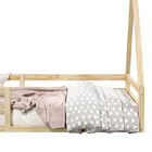 Cama Montessoriana Madeira Maciça Casa Estrado Sila - Natural