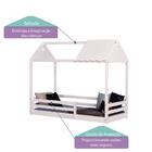 Cama Montessoriana Prime Com Telhado Iii New Branco - Casate