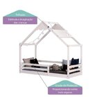 Cama Montessoriana Prime Com Telhado Inclinado Lua Casatema M