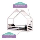 Cama Montessoriana Prime Com Telhado Inclinado Lua E Janela C