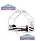 Cama Montessoriana Prime Com Telhado Inclinado Lua E Janela C