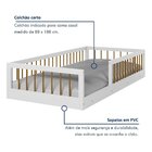 Cama Montessoriana Solteiro Ana 99x195x36cm Branco/amadeirado