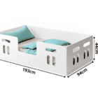 Cama Montessoriana Solteiro Branca Bella  Mc Barreto