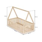 Cama Montessoriana Solteiro Com Grade E Telhado Giulia Casate