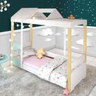 Cama Montessoriana Solteiro Com Led Jade Menta
