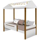 Cama Montessoriana Solteiro Com Led Sara Branca