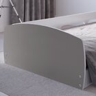 Cama Montessoriana Solteiro Jardim Com Protecao  Branco/fumê