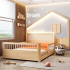 Cama Montessoriana Wave Casal E Moldura Com Led Casatema Made