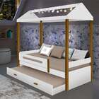 Cama Montessoriano Infantil Sara Branca E Mel