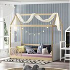 Cama Montessoriano Reversível Com Grade Casinha Garden Casate