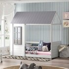 Cama Montessoriano Reversível Telhado Completo Casinha Garden