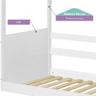 Cama Montessoriano Reversível Telhado Completo Casinha Garden