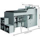 Cama Multifunção 1 Porta 2 Gavetas Com Escrivaninha E Escada