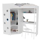 Cama Multifuncional Alagoas Com Roupeiro Escrivaninha E Cadei