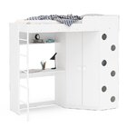 Cama Multifuncional Com Roupeiro E Escrivaninha Logan Politor