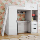 Cama Multifuncional Conect Com Escrivaninha Branco