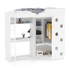 Cama Multifuncional Dual Side Solteiro Com Roupeiro E Escriva