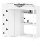 Cama Multifuncional Dual Side Solteiro Com Roupeiro E Escriva