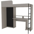Cama Multifuncional Konza Com Mesa Gamer Cinza/preto - Polito