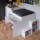 Cama Multifuncional Solteiro 100% Mdf 2 Gavetas 1 Porta 4 Nic