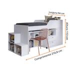 Cama Multifuncional Solteiro 100% Mdf 2 Gavetas 1 Porta 4 Nic