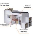 Cama Multifuncional Solteiro 100% Mdf 2 Gavetas 1 Porta 4 Nic