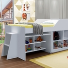 Cama Multifuncional Solteiro Com Mesa Utah Branco