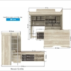 Cama Multiuso Cama Oeste E Criado Nevada Grafite Com Colchão