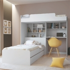 Cama Multiuso Vitória E Bicama Juvenil Santana Branco