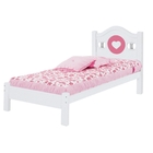 Cama Nanda Solteiro Branco Rosa