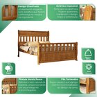 Cama Nathalia 1,40 Madeira Maciça Mogno Mel
